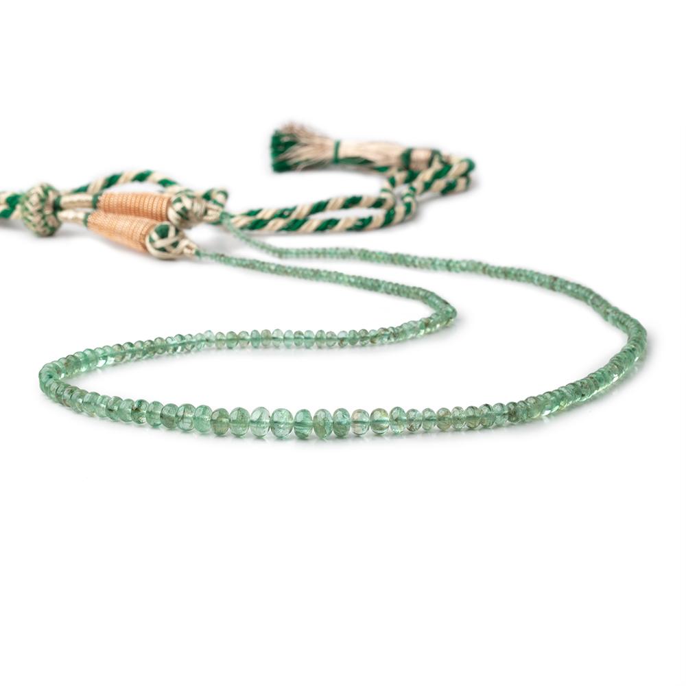 2-5.5mm Emerald Plain Rondelle Beads 20 inch 236 pieces AA (ONLINE ORDER ONLY)