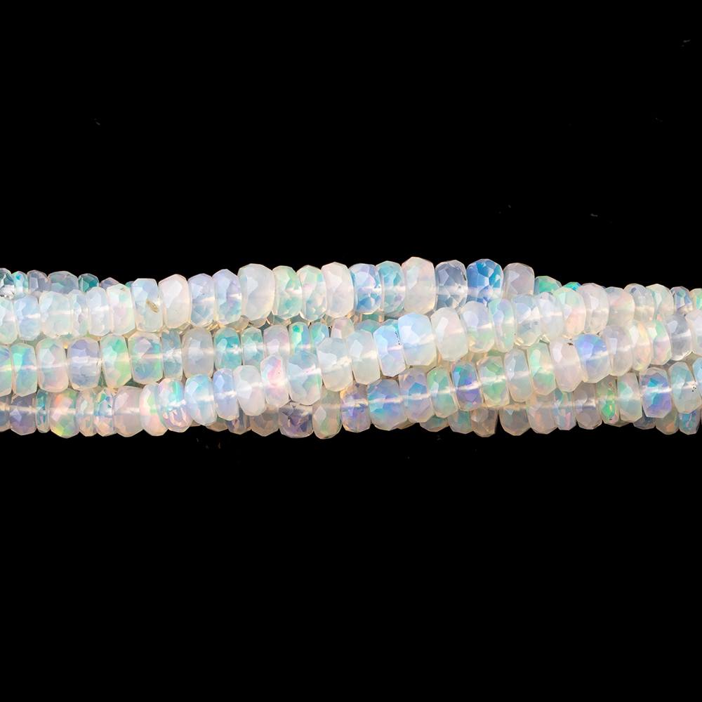 2-5mm Ethiopian Opal Faceted Rondelle Beads 16 inch 230 pieces AA (ONLINE ORDER ONLY)