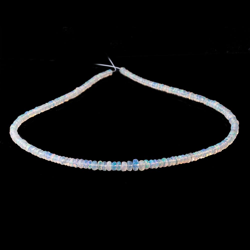 2-5mm Ethiopian Opal Faceted Rondelle Beads 16 inch 230 pieces AA (ONLINE ORDER ONLY)