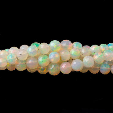 2-5mm Golden Ethiopian Opal Micro Faceted Rounds 17 inch 114 beads AAA (ONLINE ORDER ONLY)