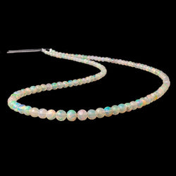 2-5mm Golden Ethiopian Opal Micro Faceted Rounds 17 inch 114 beads AAA (ONLINE ORDER ONLY)