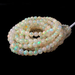 2-5mm Golden Ethiopian Opal Micro Faceted Rounds 17 inch 114 beads AAA (ONLINE ORDER ONLY)