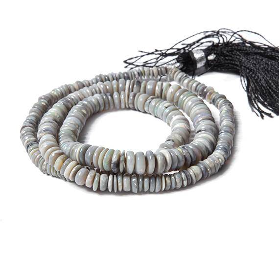 2-5mm Grey Beige Australian Opal Plain Heshi Beads 18 inch 260 pieces A (ONLINE ORDER ONLY)