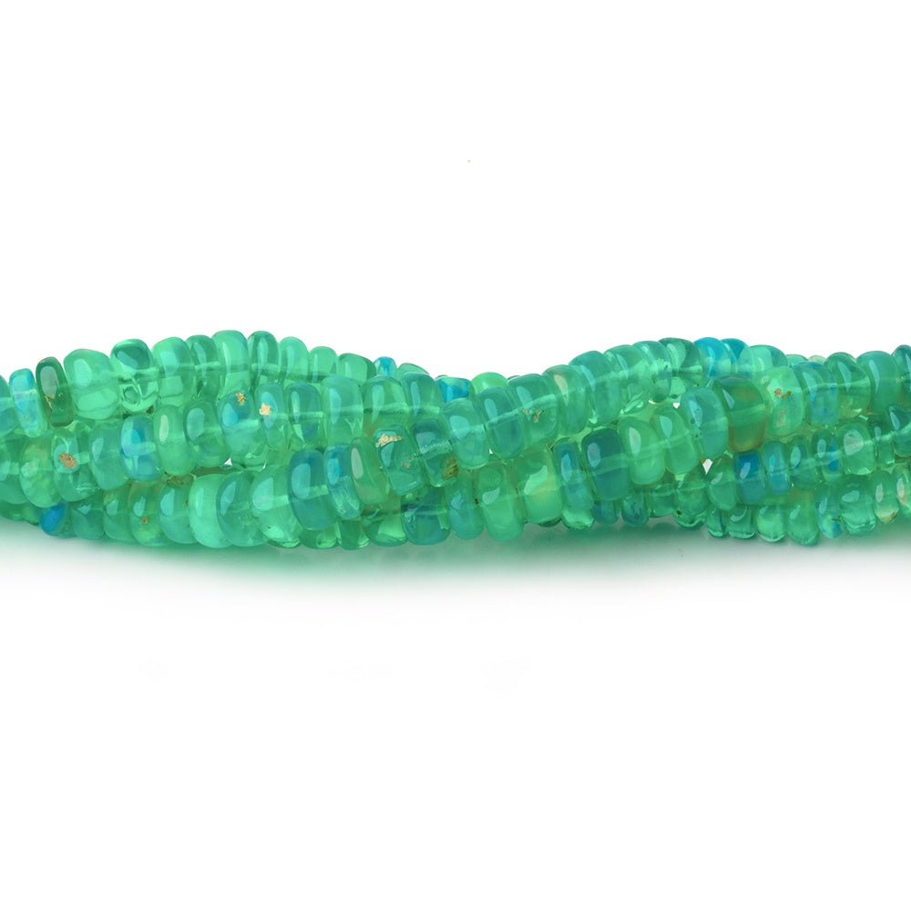 2-5mm Kelly Green Ethiopian Opal Plain Rondelle Beads 18 inch 300 pieces (ONLINE ORDER ONLY)