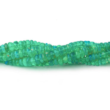 2-5mm Kelly Green Ethiopian Opal Plain Rondelle Beads 18 inch 300 pieces (ONLINE ORDER ONLY)