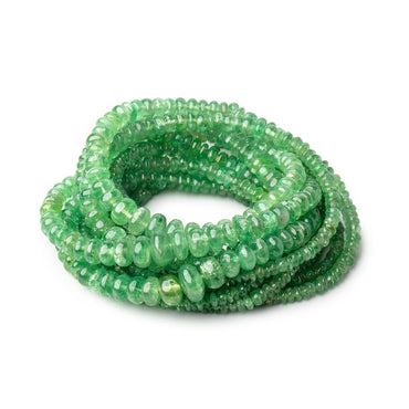 3-7mm Tsavorite Garnet Plain Rondelle Beads 16 inch 200 pieces AA (ONLINE ORDER ONLY)