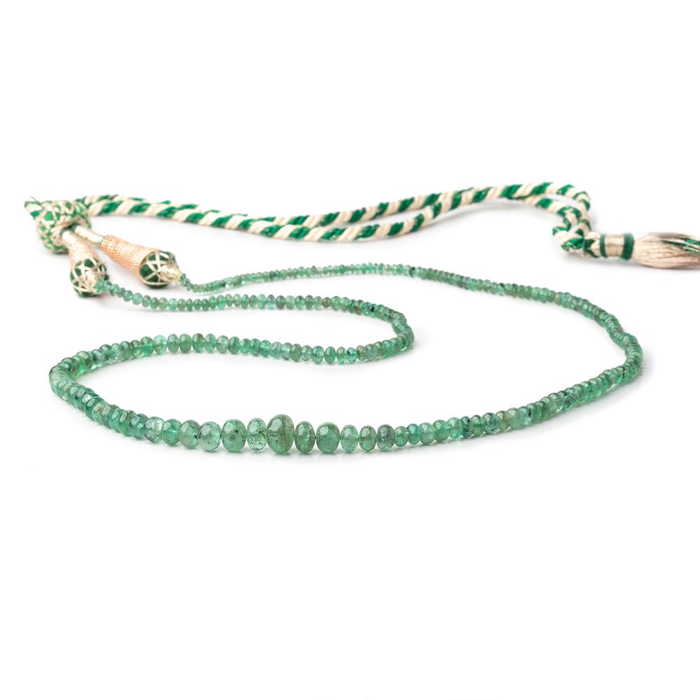 2-7.5mm Emerald Plain Rondelle Beads 20 inch 227 pieces AA (ONLINE ORDER ONLY)
