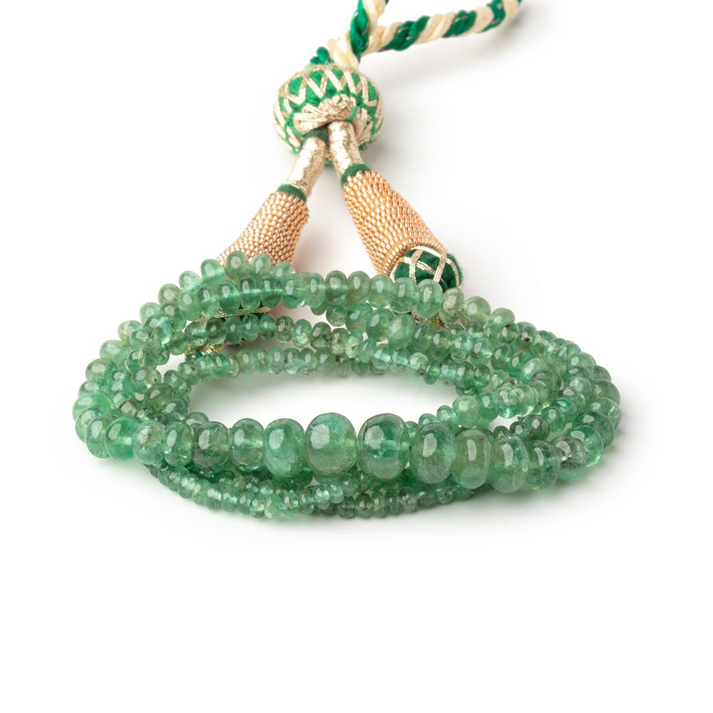 2-7mm Emerald Plain Rondelle Beads 22 inch 260 pieces AA (ONLINE ORDER ONLY)