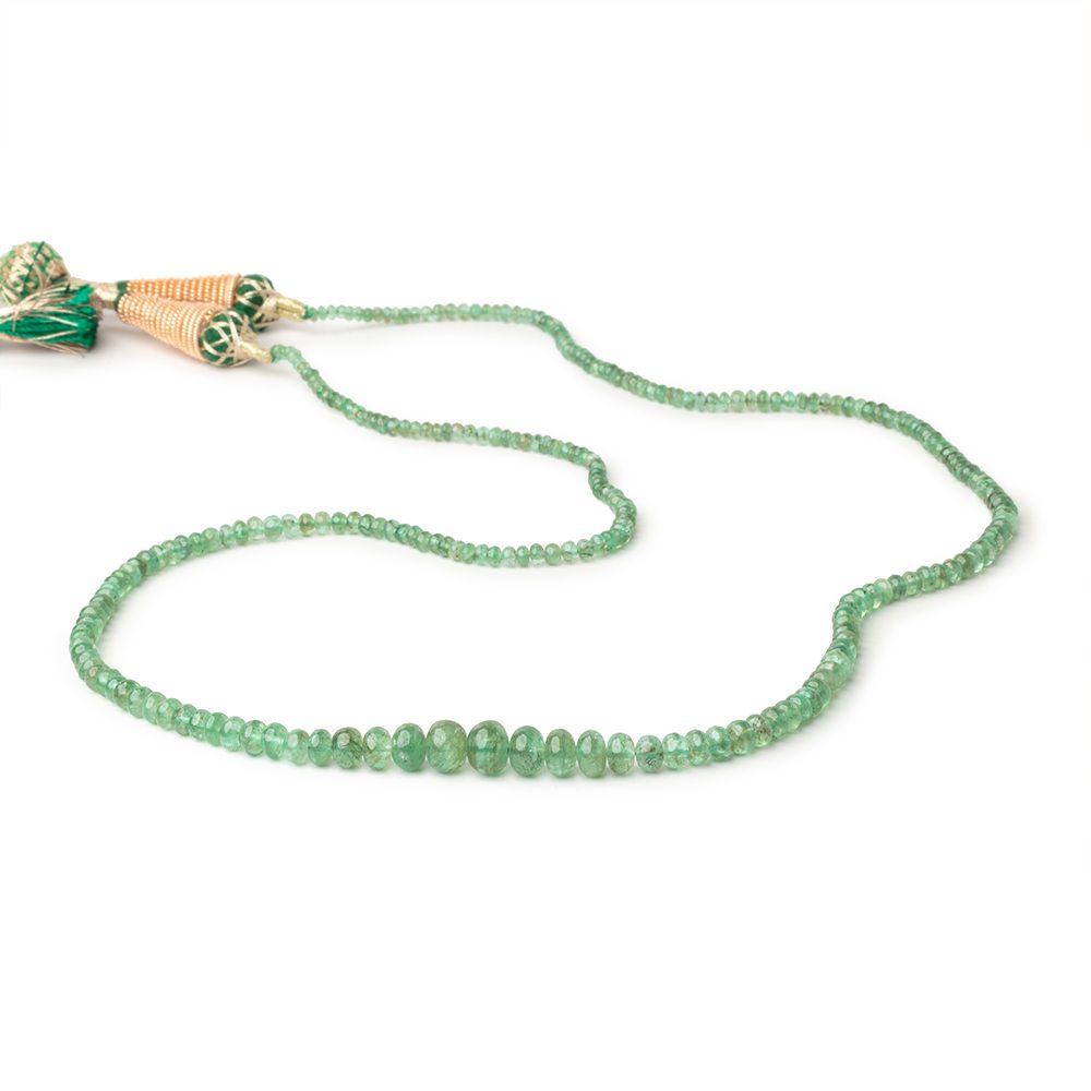 2-7mm Emerald Plain Rondelle Beads 22 inch 260 pieces AA (ONLINE ORDER ONLY)
