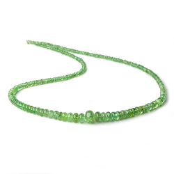 2-7mm Tsavorite Garnet plain rondelle 16 inches 250 Beads A Quality (ONLINE ORDER ONLY)