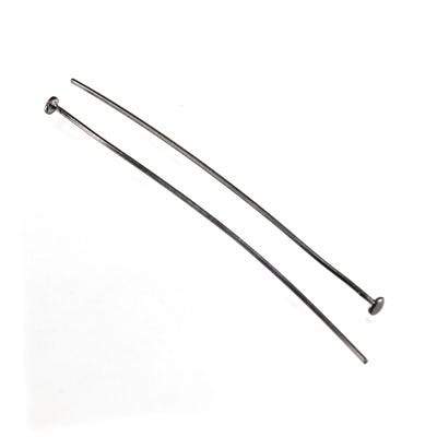 2" length Disc Headpin Black Gold plated .925 Silver, 22 Gauge Wire, 10 pieces per Bag (ONLINE ORDER ONLY)