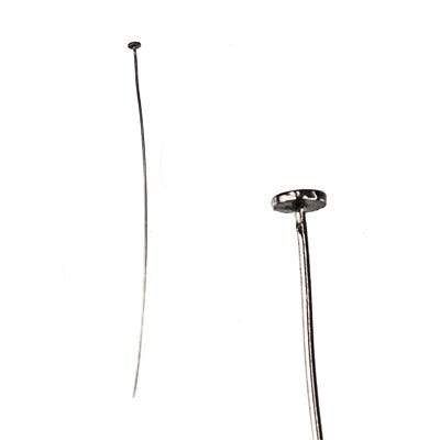 2" length Disc Headpin Black Gold plated .925 Silver, 22 Gauge Wire, 10 pieces per Bag (ONLINE ORDER ONLY)