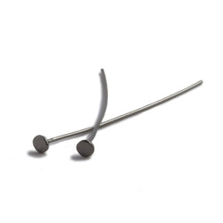 2" length Disc Headpin Black Gold plated .925 Silver, 22 Gauge Wire, 10 pieces per Bag (ONLINE ORDER ONLY)
