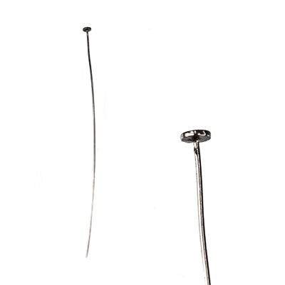 2" length Disc Headpin Black Gold plated .925 Silver, 24 Gauge Wire, 10 pieces per Bag (ONLINE ORDER ONLY)