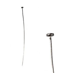 2" length Disc Headpin Black Gold plated .925 Silver, 24 Gauge Wire, 10 pieces per Bag (ONLINE ORDER ONLY)