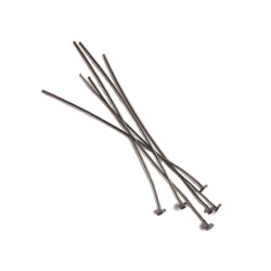 2" length Disc Headpin Black Gold plated .925 Silver, 24 Gauge Wire, 10 pieces per Bag (ONLINE ORDER ONLY)