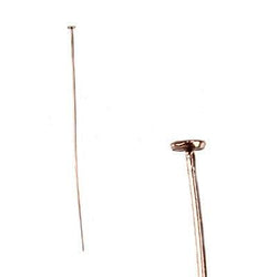 2" length Rose Gold Disc Headpin 22 Gauge Wire 10 pieces per Bag (ONLINE ORDER ONLY)
