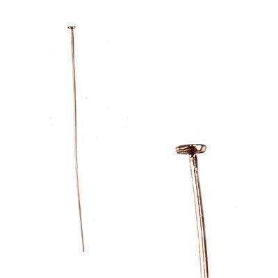 2" length Rose Gold Disc Headpin 24 Gauge Wire 10 pieces per Bag (ONLINE ORDER ONLY)