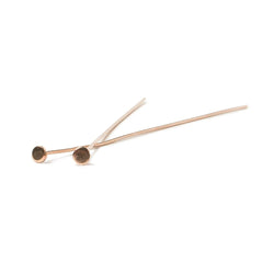 2" length Rose Gold Disc Headpin 24 Gauge Wire 10 pieces per Bag (ONLINE ORDER ONLY)