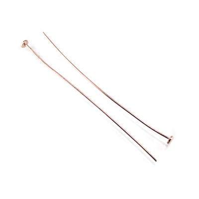 2" length Rose Gold Disc Headpin 24 Gauge Wire 10 pieces per Bag (ONLINE ORDER ONLY)