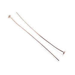 2" length Rose Gold Disc Headpin 24 Gauge Wire 10 pieces per Bag (ONLINE ORDER ONLY)