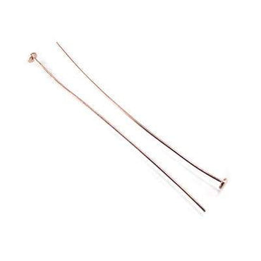 2" length Rose Gold Disc Headpin 24 Gauge Wire 10 pieces per Bag (ONLINE ORDER ONLY)