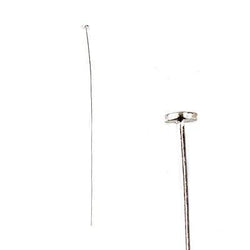2" length Sterling Silver Disc Headpin, 24 Gauge Wire, 10 pieces per Bag (ONLINE ORDER ONLY)