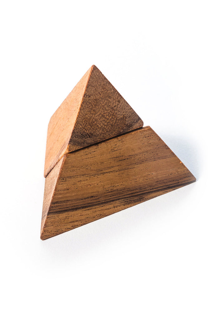 2 Pyramids In a Box - Wooden Brain Teaser Puzzle (Online Order Only)