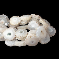 20-21mm Solar Quartz Straight Drilled Natural Slice Beads 8 inch 9 pieces (ONLINE ORDER ONLY)