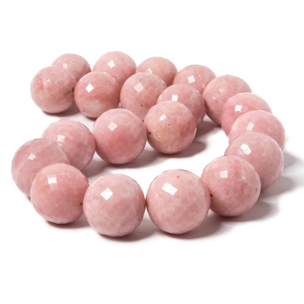 20-22mm Pink Peruvian Opal faceted rounds 16.25 inches 20 beads AAA grade (ONLINE ORDER ONLY)