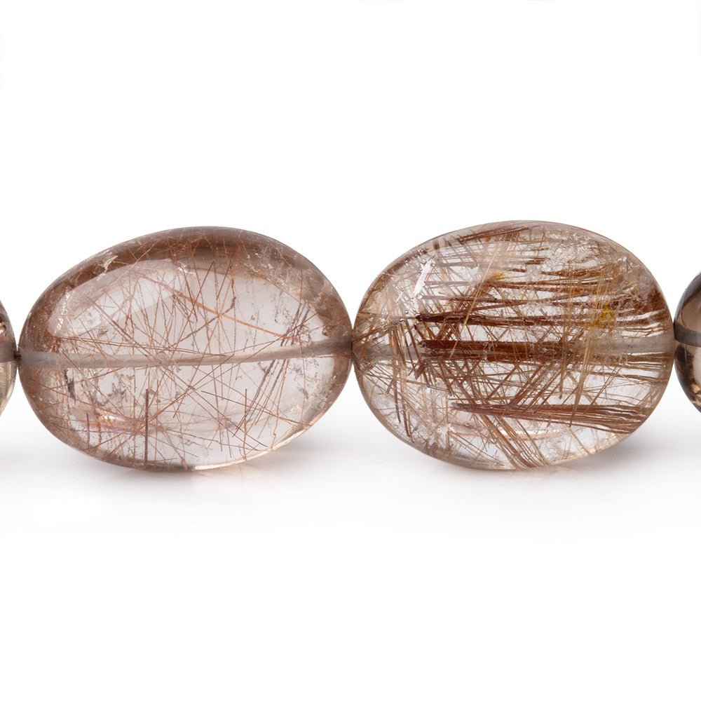 20-22mm Smoky Rutilated Quartz Plain Nugget Beads 16 inch 19 pieces AAA (ONLINE ORDER ONLY)