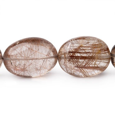 20-22mm Smoky Rutilated Quartz Plain Nugget Beads 16 inch 19 pieces AAA (ONLINE ORDER ONLY)