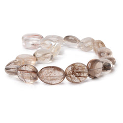 20-22mm Smoky Rutilated Quartz Plain Nugget Beads 16 inch 19 pieces AAA (ONLINE ORDER ONLY)