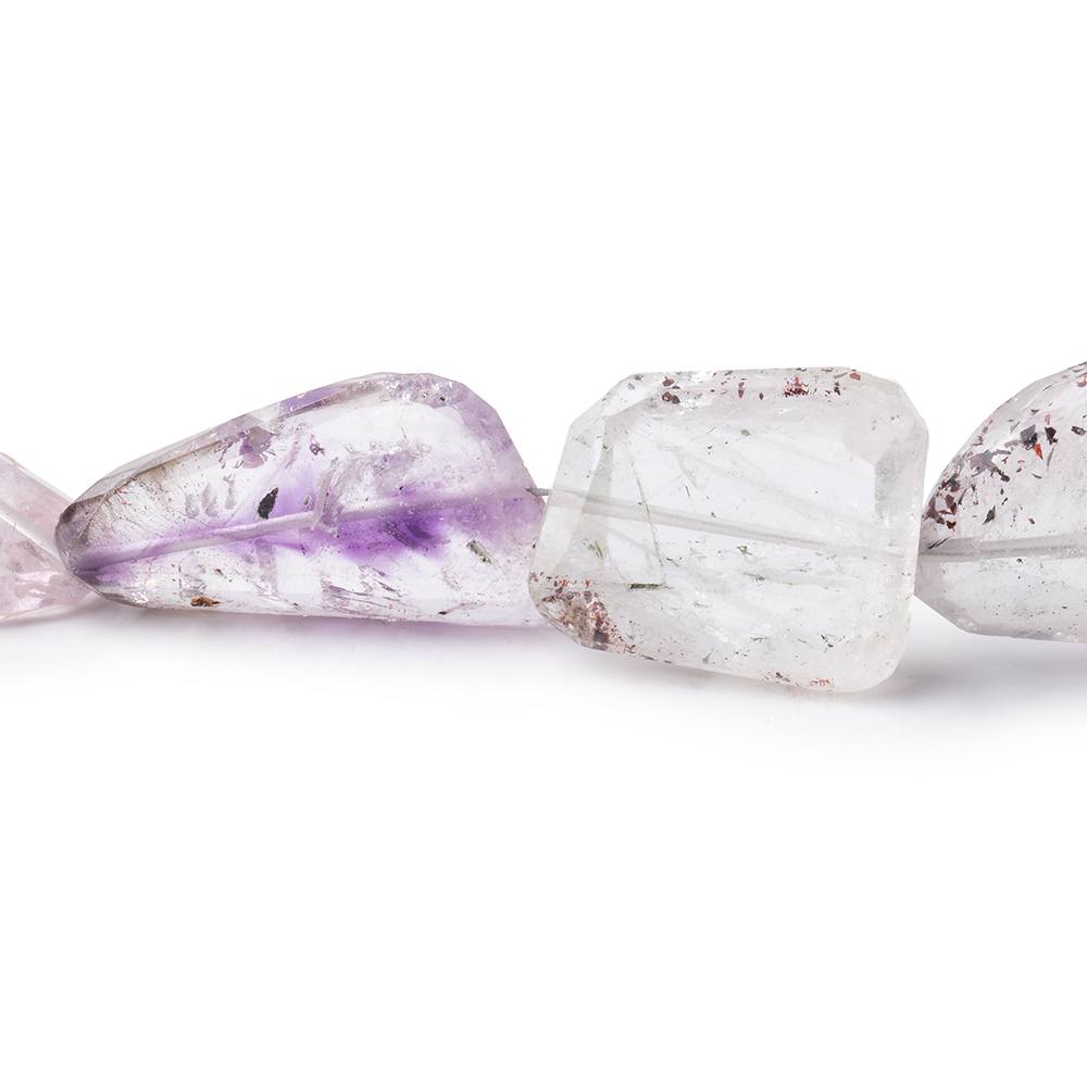 20-27mm Moss Amethyst Faceted Nugget Beads 8 inch 9 pieces (ONLINE ORDER ONLY)