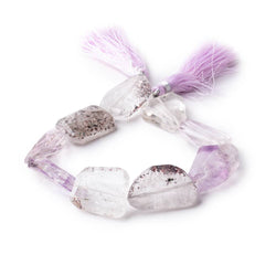 20-27mm Moss Amethyst Faceted Nugget Beads 8 inch 9 pieces (ONLINE ORDER ONLY)