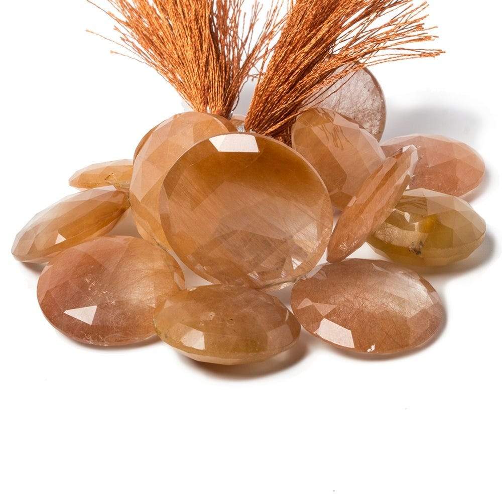 20-29mm Rutilated Quartz Top Drill Coin 6.5 inch 15 pieces (ONLINE ORDER ONLY)