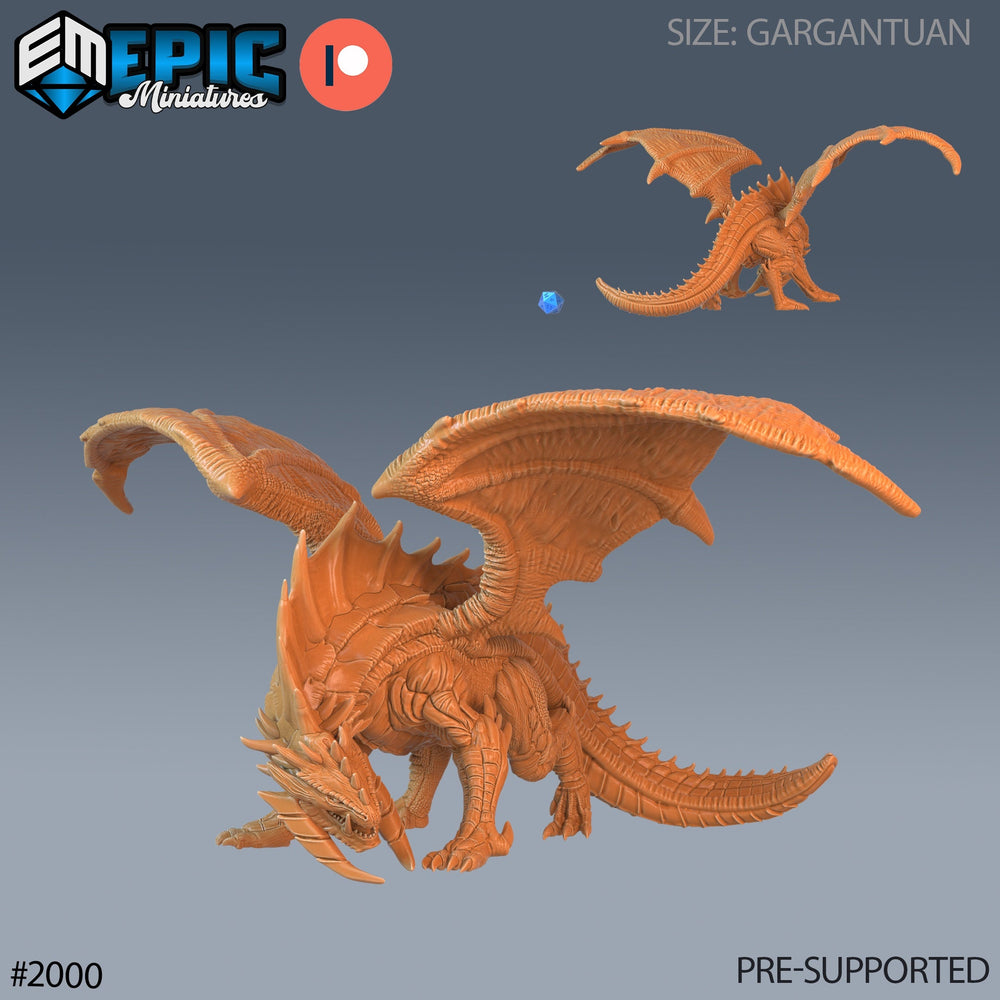Adamantine Dragon – Gargantuan Dragon Miniature (ONLINE ORDER ONLY)