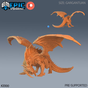 Adamantine Dragon – Gargantuan Dragon Miniature (ONLINE ORDER ONLY)