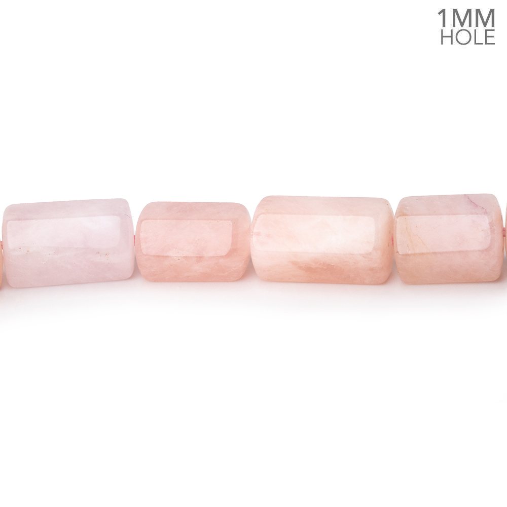 10x8-13x9mm Morganite (Pink Beryl) Hexagon Tubes 16 inch 32 large hole beads AA (ONLINE ORDER ONLY)