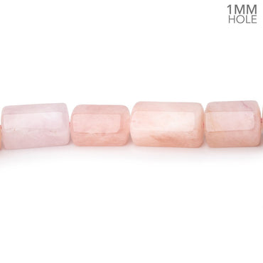 10x8-13x9mm Morganite (Pink Beryl) Hexagon Tubes 16 inch 32 large hole beads AA (ONLINE ORDER ONLY)