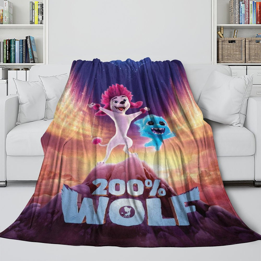 200% Wolf Blanket Flannel Fleece Throw Room Decoration (Online Order Only)