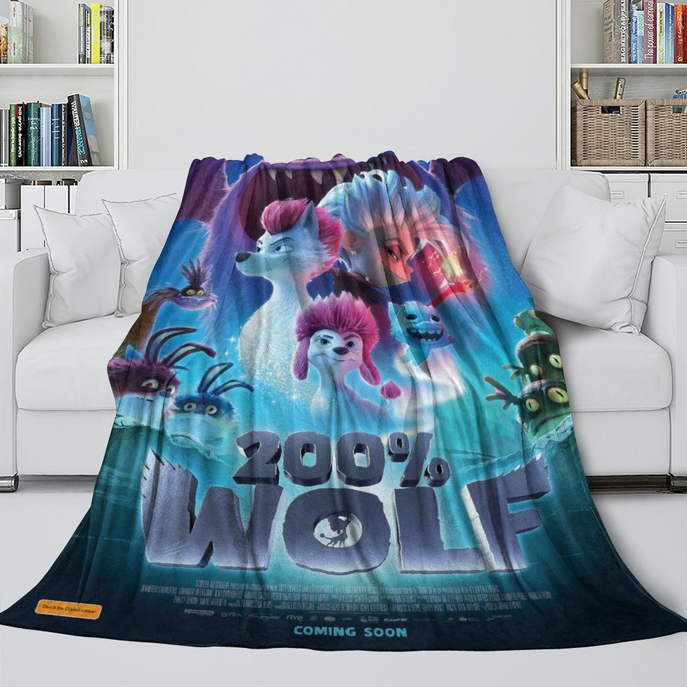 200% Wolf Blanket Flannel Fleece Throw Room Decoration (Online Order Only)