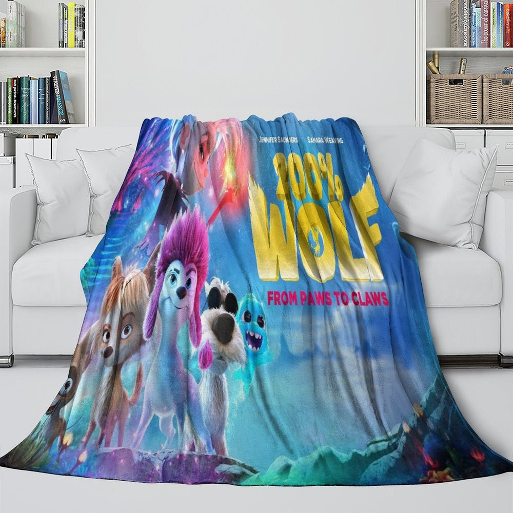 200% Wolf Blanket Flannel Fleece Throw Room Decoration (Online Order Only)