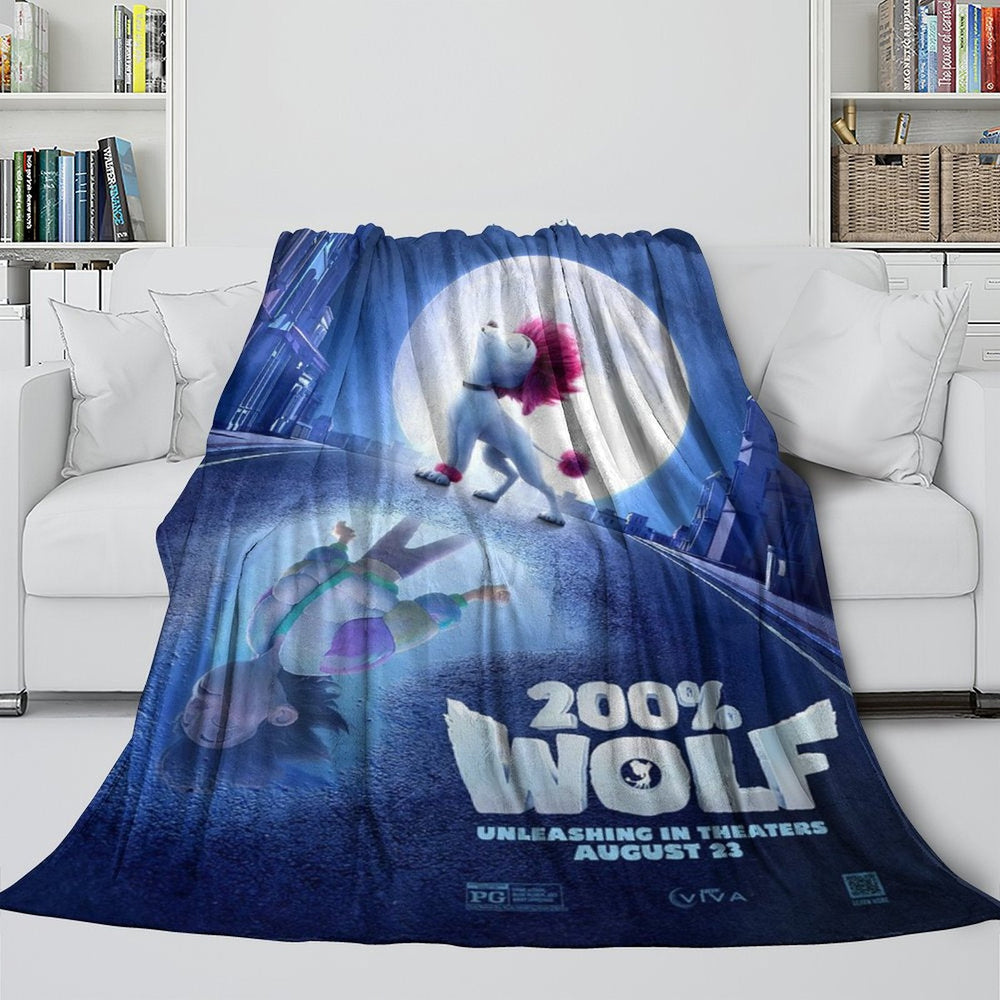 200% Wolf Blanket Flannel Fleece Throw Room Decoration (Online Order Only)