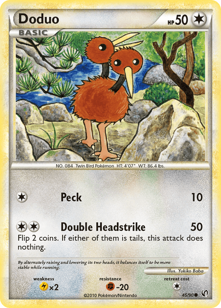 Doduo (45/90) [HeartGold & SoulSilver: Undaunted] (Online Only)
