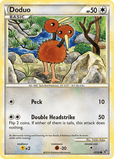 Doduo (45/90) [HeartGold & SoulSilver: Undaunted] (Online Only)