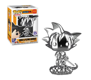 Funko POP! Dragon Ball - Goku & Flying Nimbus (Chrome) Vinyl Figure #109 Funimation Exclusive [READ DESCRIPTION] (ONLINE ORDER ONLY)