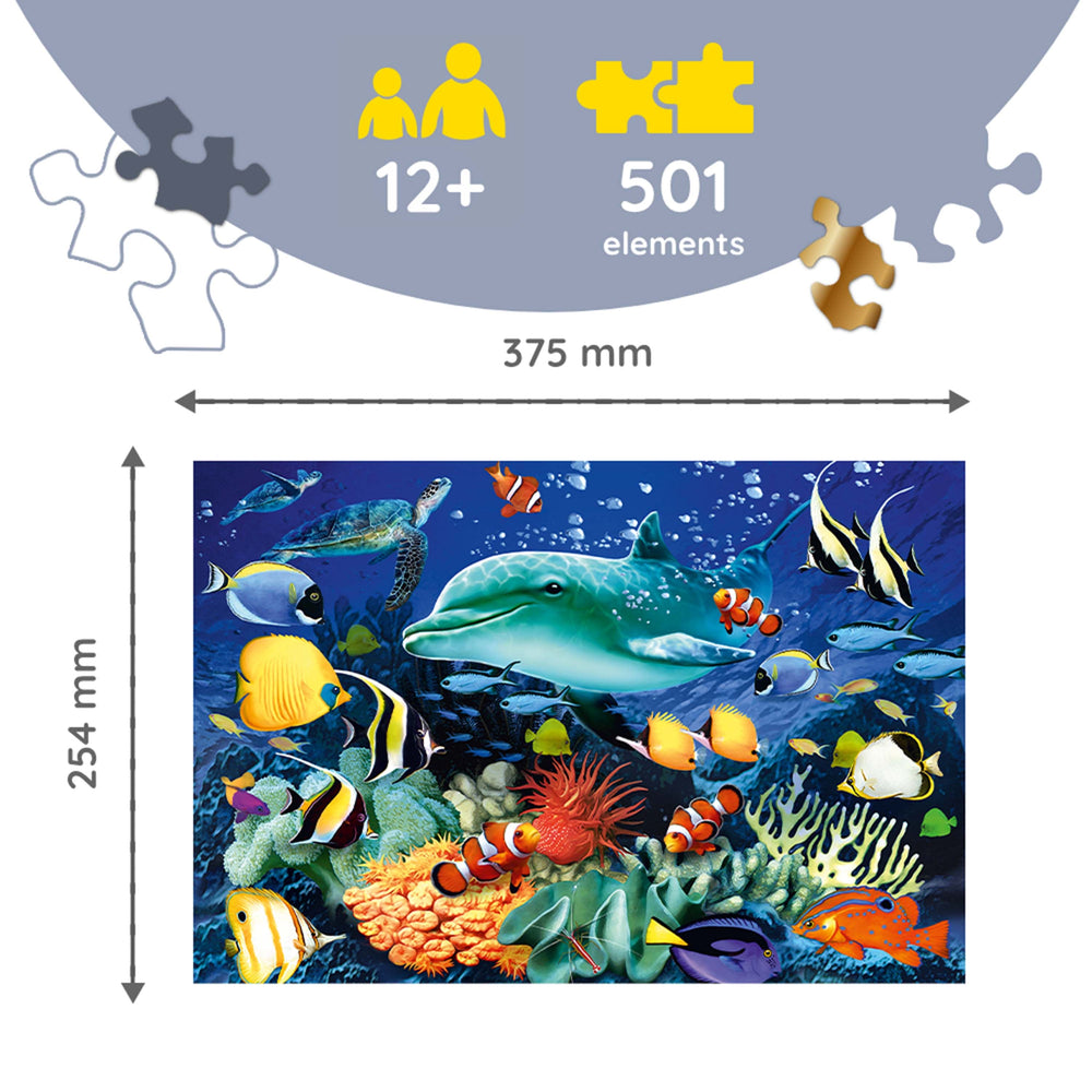 Trefl Wood Craft 501 Piece Wooden Puzzle - Sea Life (ONLINE ORDER ONLY)