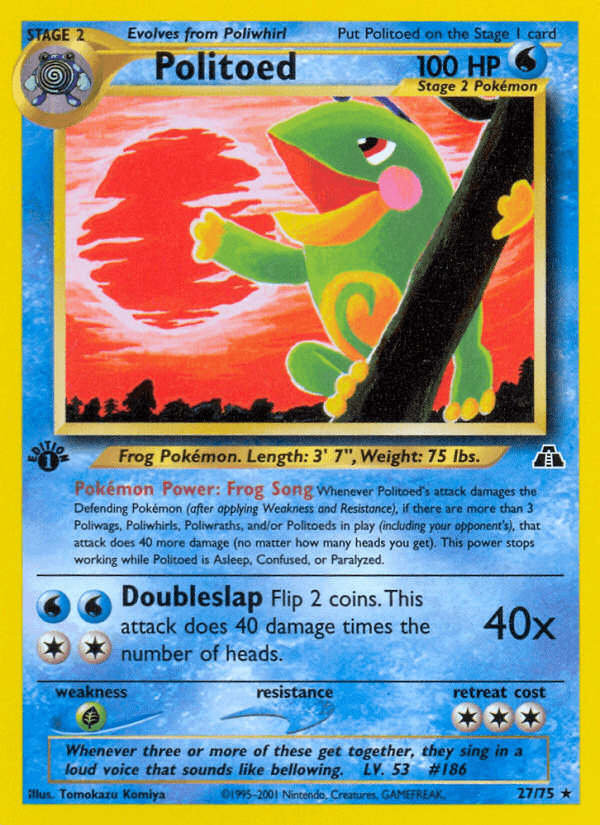 Politoed (27/75) [Neo Discovery 1st Edition] (Online Only)