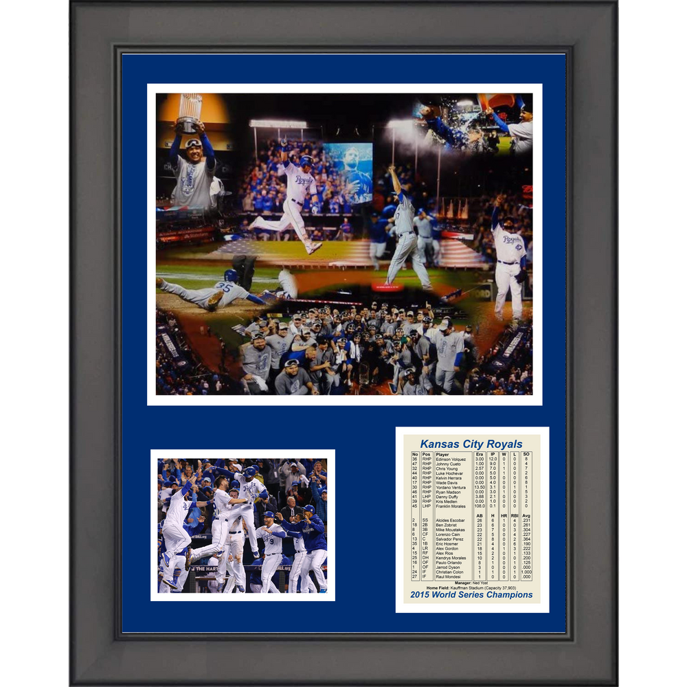Framed Kansas City Royals All-Time Greats Legends 11"x14" Baseball Three Photo Collage (ONLINE ORDER ONLY)